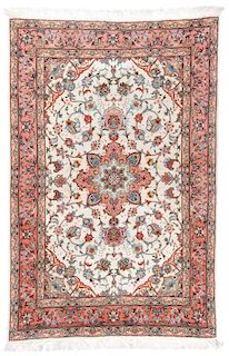 Fine Persian Style Silk Rug, Pakistan: 3'5'' x 5'3''
