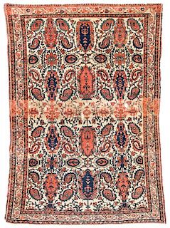 19th C. Malayer Rug, Persia: 4'4'' x 6'2''