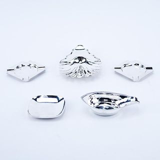 Five (5) Pieces Sterling Silver Table Top Items. Includes: English shell dish, small handled bowl,