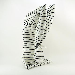 Jack Charney, American (20th C.) Ceramic Bunched Acrobat Sculpture. Signed and dated 1990. Normal n