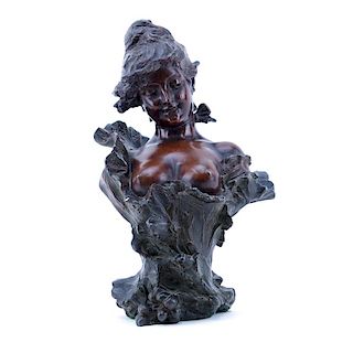 After: Alfred Jean Foretay, Swiss/French (1861 - 1944) Patinated French Metal Sculpture "Fraises au