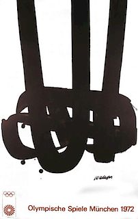 Pierre Soulages Olympische Spiele München 1972 Lithograph Class 2