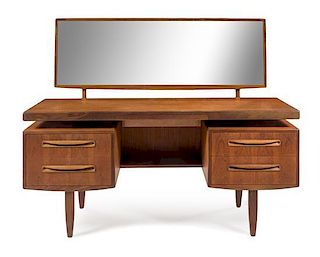 Scandinavian Design, c.1960, desk/vanity with mirror