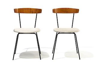 Attributed to Paul McCobb (American, 1917-1969), 1960s, a pair of occasional side chairs