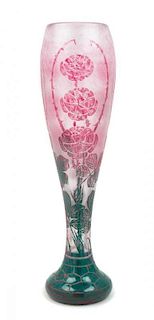 Schneider Glassworks, France, FIRST HALF 20TH CENTURY, a cameo glass vase