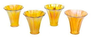 Steuben, EARLY 20TH CENTURY, a group of four Aurene glass shades