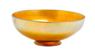 Steuben, EARLY 20TH CENTURY, a gold Aurene glass bowl