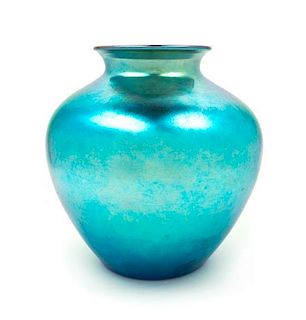 Steuben, EARLY 20TH CENTURY, a blue Aurene glass vase