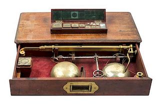 * An English Brass Balance Scale Height of frame 14 inches.