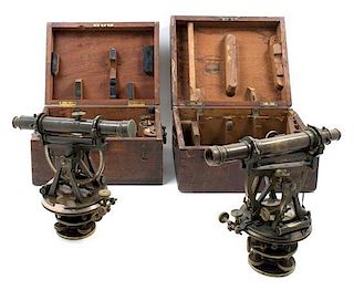 * An English Brass Theodolite Length of scope 11 inches.