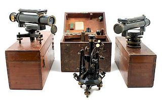 * A Group of Three Theodolites Length of longest scope 15 inches.