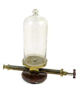 * A Bell Jar Vacuum Pump Height with jar 20 1/2 inches.