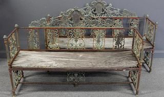 Attributed To Oscar Bach Pair of Benches.