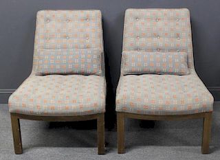 MIDCENTURY. Pair of Dunbar Signed Upholstered