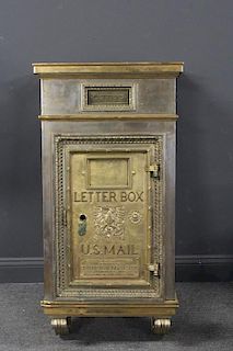 Gilt Bronze Art Deco Mail Box