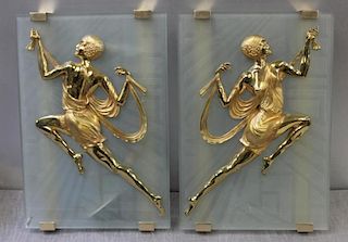Magnificent Pair of Art Deco Gilt Bronze and