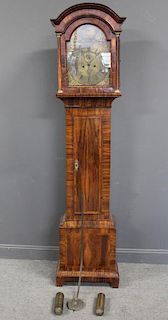 Regency Rosewood Tallcase Clock Signed