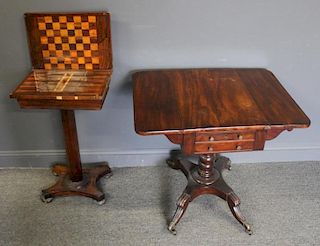 Regency Rosewood Dropleaf Table Together with