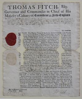 AMERICAN Colonial Document. Connecticut.