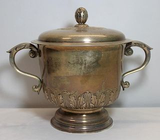 STERLING. Oversized Peter Guille Ltd. Caudle Cup