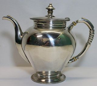 SILVER. Antique Russian .875 Silver Teapot.