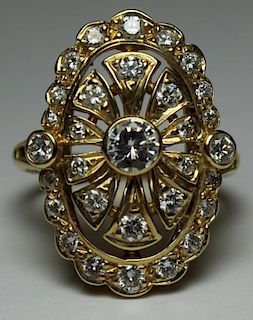 JEWELRY. K Goldschmidt 14kt Gold and Diamond Ring.