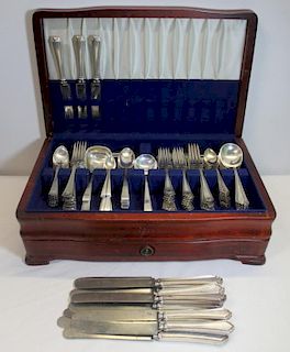 SILVER. Large Lot of Assorted Silver Flatware.
