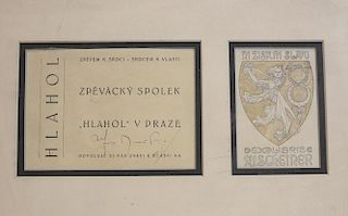 Alphonse Mucha (Czech, 1860-1939) Ex-Libris Bookplate