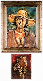 Joseph Tiberino (1939-2016) Two Portrait Paintings