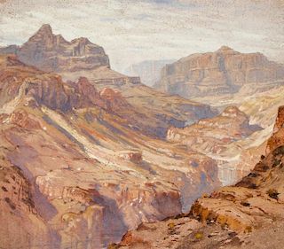 Samuel Colman (1832-1920) "Grand Canyon" Drawing