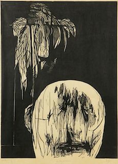 Leonard Baskin (1922-2000) "Torment", 1958, Artist Proof