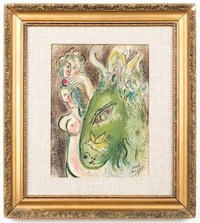 Marc Chagall (1887-1885) Paradis, Signed Litho