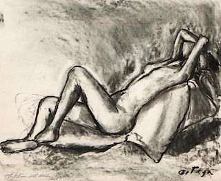 Alfred Ortega (American, 20th c.) Nude Study