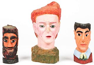 Fred Gerber (20th c.) 3 Portrait Busts