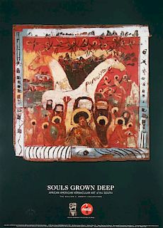 Purvis Young (1943-2010) Souls Grown Deep Signed Poster