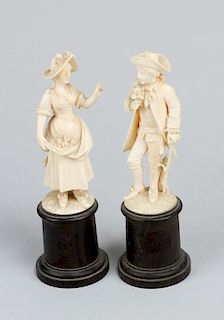 Pair of Ivory Sculptures