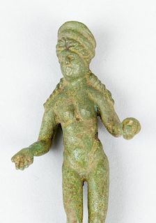 Bronze sculpture of a female godnnes in ancient manner
