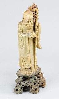 Chinese Jade Monk Sculpture