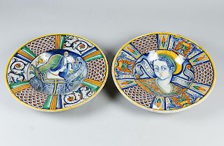 A pair of Deruta Ceramic Plates