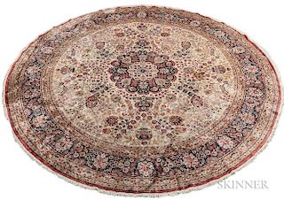 Round Silk Carpet