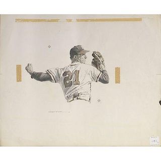 Sports Illustrated Original Sketch by Robert Riger