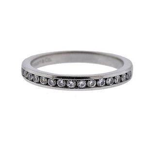 Tiffany &amp; Co Platinum Diamond Half Band Wedding Ring