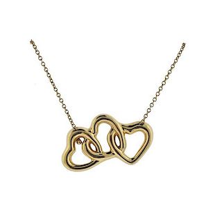 Tiffany &amp; Co 18K Gold Open Heart Necklace