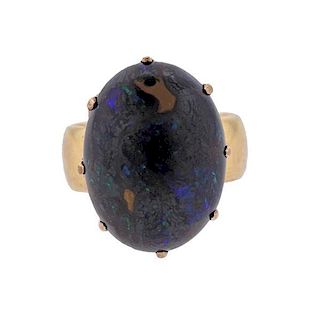Antique 18k Gold Boulder Opal Ring