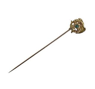 Antique French 18k Gold Stick Pin