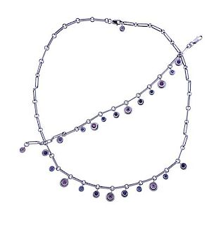 Chaumet 18K Gold Multi Gemstone Bracelet Necklace Set