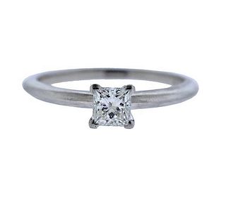 Tiffany &amp; Co GIA 0.51ct Diamond Platinum Engagement Ring
