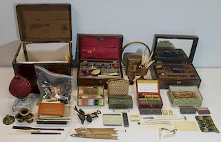 Large Collection of Sewing Boxes and Accoutrements