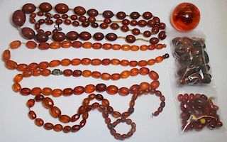 JEWELRY. Grouping of Antique/Vintage Amber Beads