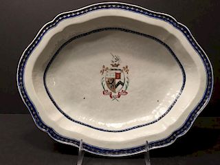 ANTIQUE Chinese Armorial Soup Bowl, 18th century